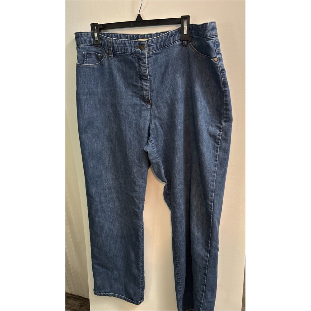 Covington Women Slendering Fit 18 Straight Leg Blue Jeans Waist 36" Preowned